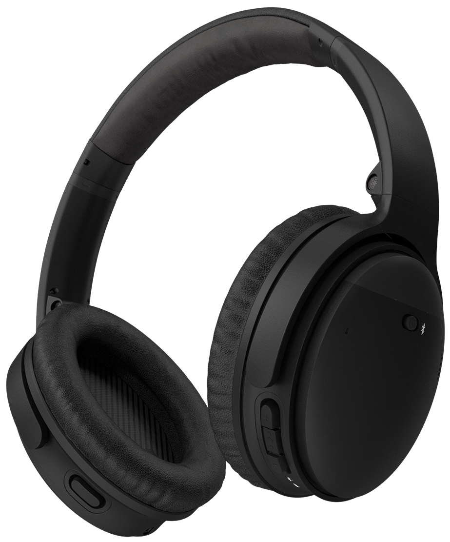 black headphone