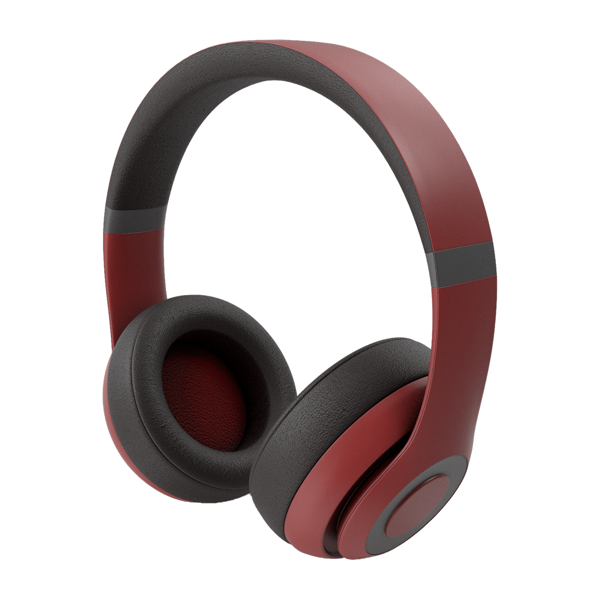 red headphone