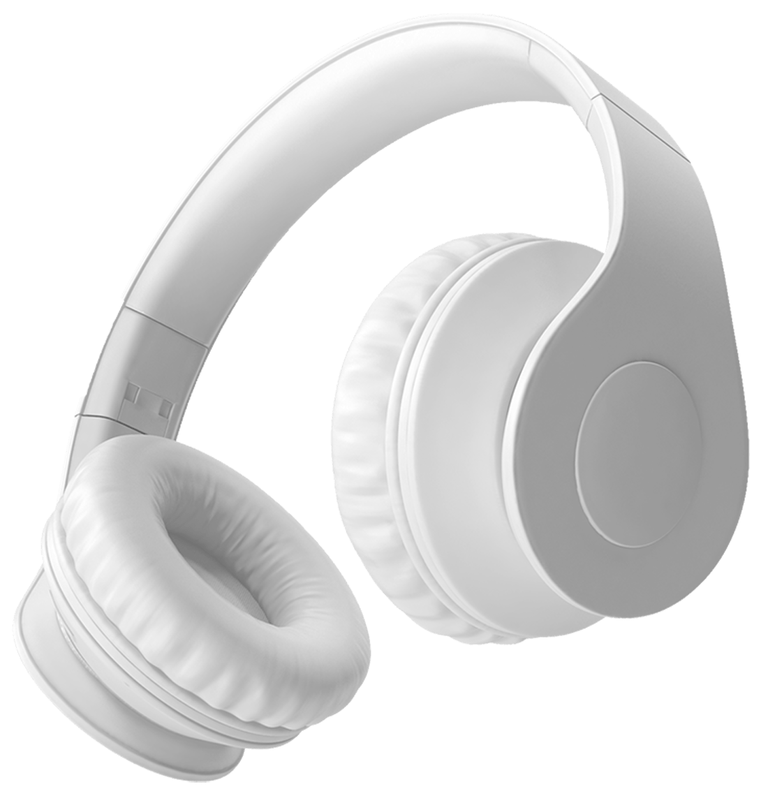 white headphone